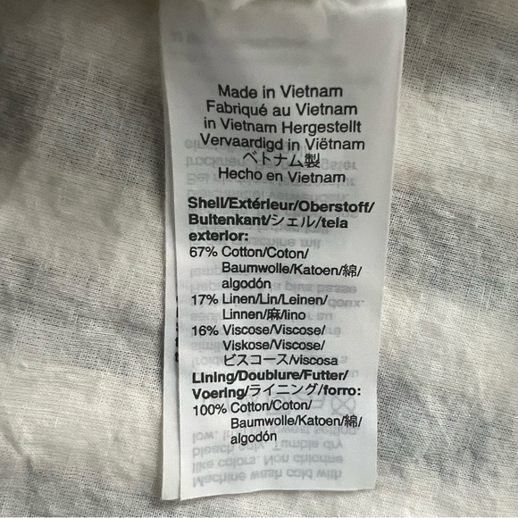 J. Crew Linen Blend Button Front Dress Nautical Old Money Country Club Size‎ 0 - Picture 9 of 11